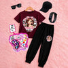Kids Summer Collection | Pack of 6 Deal – T-Shirt, Trouser, Cap, Glasses, Watch & Kids Makeup Kit | Ages 1–10 Years