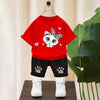 Cute Kitty Kids Summer Tracksuit | Premium Cotton Jersey | 1–10 Years