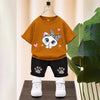 Cute Kitty Kids Summer Tracksuit | Premium Cotton Jersey | 1–10 Years