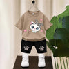 Cute Kitty Kids Summer Tracksuit | Premium Cotton Jersey | 1–10 Years