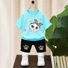 Cute Kitty Kids Summer Tracksuit | Premium Cotton Jersey | 1–10 Years