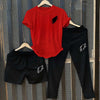 Men's Summer 3-Piece Combo Set | Cotton Jersey T-Shirt with French Terry Trouser & Shorts