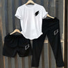 Men's Summer 3-Piece Combo Set | Cotton Jersey T-Shirt with French Terry Trouser & Shorts
