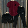 Men's Summer 3-Piece Combo Set | Cotton Jersey T-Shirt with French Terry Trouser & Shorts