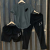 Men's Summer 3-Piece Combo Set | Cotton Jersey T-Shirt with French Terry Trouser & Shorts