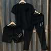 Men's Summer 3-Piece Combo Set | Cotton Jersey T-Shirt with French Terry Trouser & Shorts
