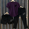 Men's Summer 3-Piece Combo Set | Cotton Jersey T-Shirt with French Terry Trouser & Shorts
