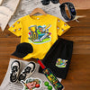 Kids Cricket Champion Pack | 6-Piece Cotton Jersey T-Shirt & Shorts Set with Cap, Glasses, Watch & FREE Bat & Ball | Ages 1–10 Years