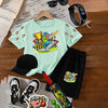 Kids Cricket Champion Pack | 6-Piece Cotton Jersey T-Shirt & Shorts Set with Cap, Glasses, Watch & FREE Bat & Ball | Ages 1–10 Years