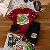 Kids Cricket Champion Pack | 6-Piece Cotton Jersey T-Shirt & Shorts Set with Cap, Glasses, Watch & FREE Bat & Ball | Ages 1–10 Years