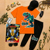 Kids Dino Adventure Pack | 6-Piece Cotton Jersey T-Shirt & Trouser Set with Cap, Glasses, Watch & FREE Toy Gun Set | Ages 1–10 Years