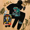 Kids Dino Adventure Pack | 6-Piece Cotton Jersey T-Shirt & Trouser Set with Cap, Glasses, Watch & FREE Toy Gun Set | Ages 1–10 Years