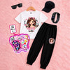 Kids Summer Collection | Pack of 6 Deal – T-Shirt, Trouser, Cap, Glasses, Watch & Kids Makeup Kit | Ages 1–10 Years