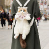 Super Realistic Plush Cat Backpack – Lifelike Stuffed Animal Travel Bag & Shoulder Caddy