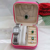 Luxury Women's Diamond Style Watch & Zircon Jewelry Gift Set with Premium Gift Box