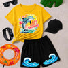 Kids Summer Adventure Pack | 6-Piece Dolphin T-Shirt & Shorts Set with Cap, Watch, Sunglasses & FREE Swimming Tube | Ages 1–10 Years