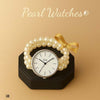 Elegant Double Layer Pearl Bracelet Watch for Women | Rose Gold Dial